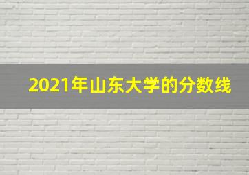 2021年山东大学的分数线