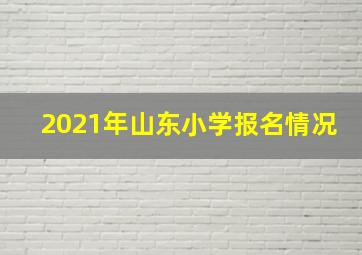 2021年山东小学报名情况