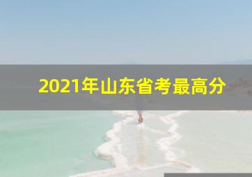 2021年山东省考最高分