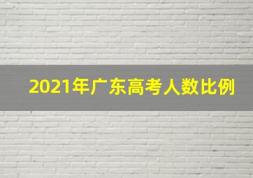 2021年广东高考人数比例