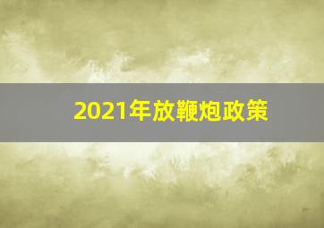 2021年放鞭炮政策