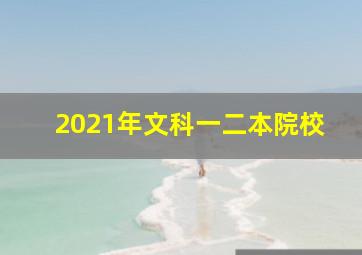 2021年文科一二本院校