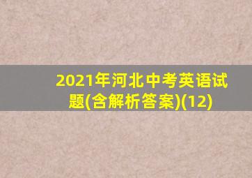 2021年河北中考英语试题(含解析答案)(12)