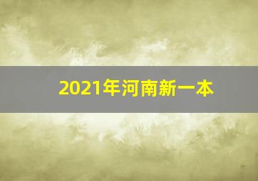 2021年河南新一本