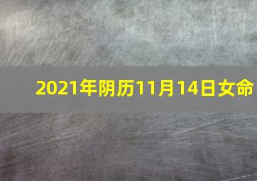 2021年阴历11月14日女命