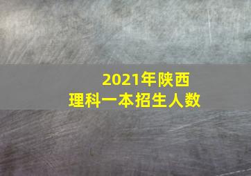 2021年陕西理科一本招生人数