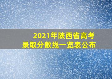 2021年陕西省高考录取分数线一览表公布