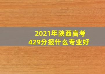 2021年陕西高考429分报什么专业好