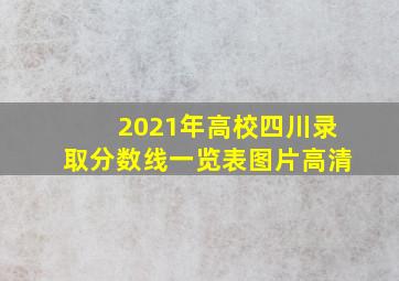 2021年高校四川录取分数线一览表图片高清