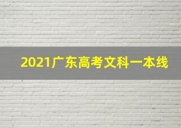 2021广东高考文科一本线