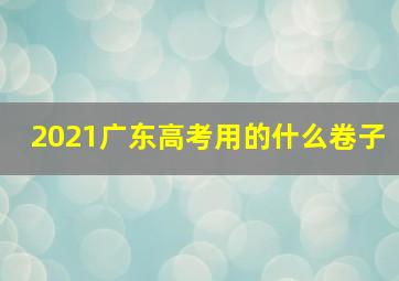 2021广东高考用的什么卷子