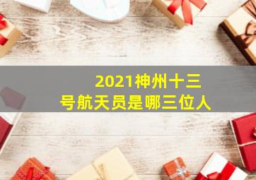 2021神州十三号航天员是哪三位人