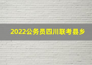 2022公务员四川联考县乡