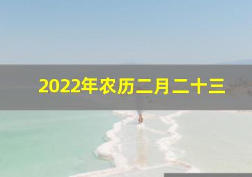 2022年农历二月二十三