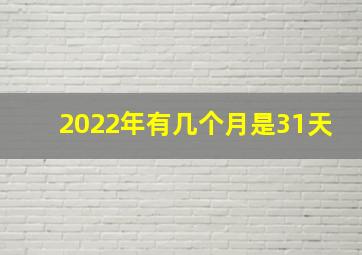 2022年有几个月是31天