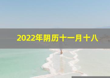 2022年阴历十一月十八