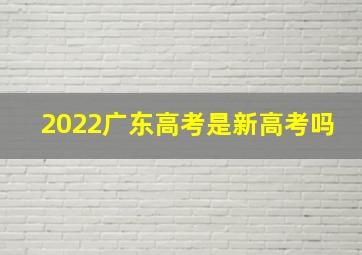 2022广东高考是新高考吗