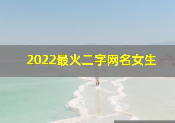 2022最火二字网名女生