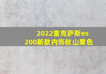 2022雷克萨斯es200新款内饰秋山粟色