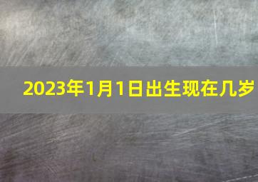 2023年1月1日出生现在几岁