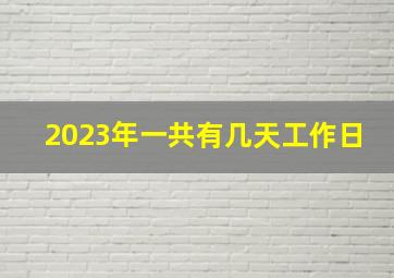 2023年一共有几天工作日