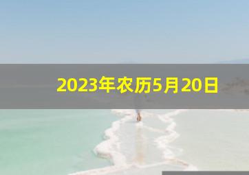 2023年农历5月20日