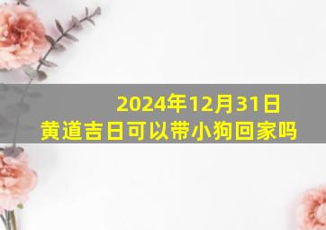 2024年12月31日黄道吉日可以带小狗回家吗