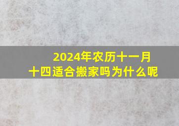 2024年农历十一月十四适合搬家吗为什么呢