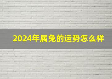 2024年属兔的运势怎么样