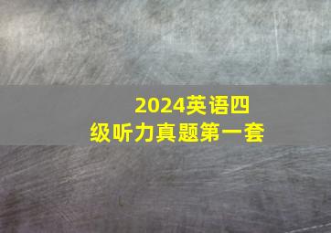 2024英语四级听力真题第一套