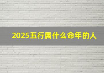 2025五行属什么命年的人