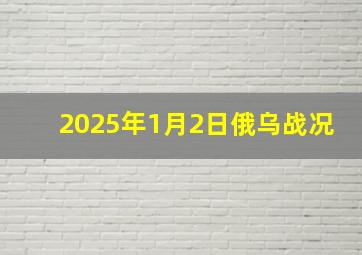 2025年1月2日俄乌战况