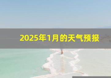 2025年1月的天气预报