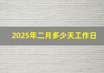 2025年二月多少天工作日