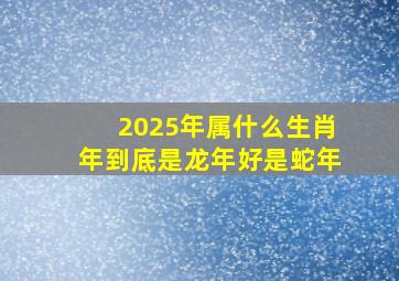 2025年属什么生肖年到底是龙年好是蛇年