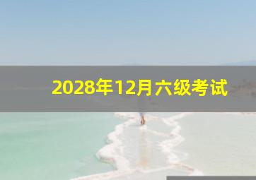 2028年12月六级考试