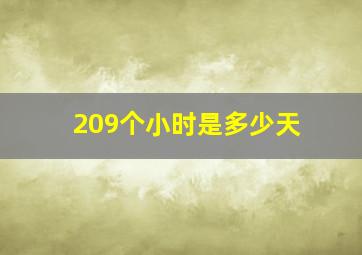 209个小时是多少天