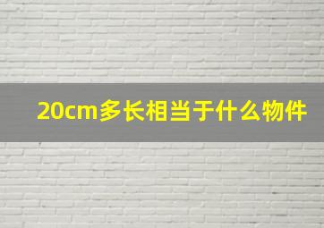 20cm多长相当于什么物件