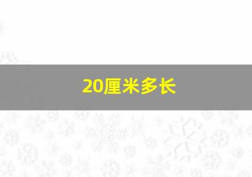 20厘米多长