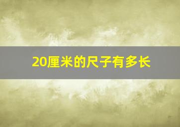 20厘米的尺子有多长