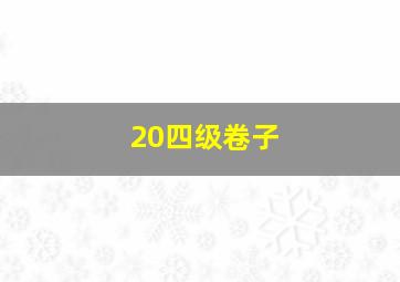 20四级卷子