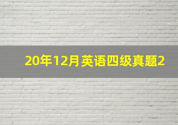 20年12月英语四级真题2