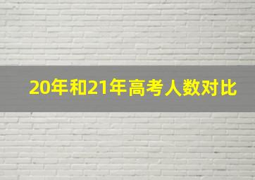 20年和21年高考人数对比