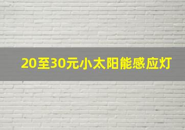 20至30元小太阳能感应灯