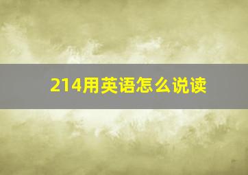 214用英语怎么说读