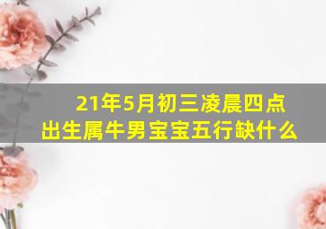 21年5月初三凌晨四点出生属牛男宝宝五行缺什么