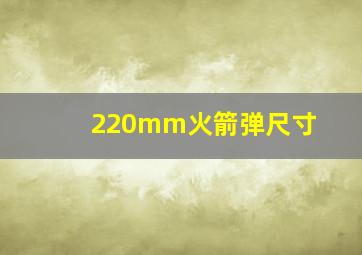 220mm火箭弹尺寸