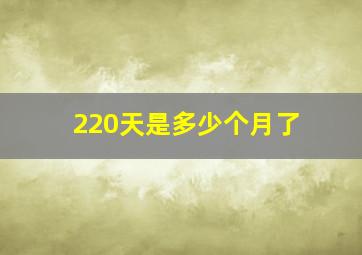 220天是多少个月了