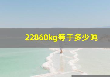 22860kg等于多少吨