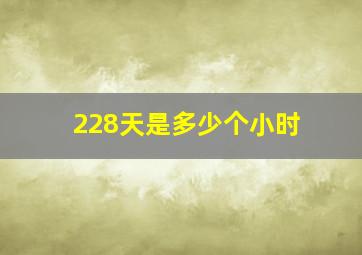 228天是多少个小时